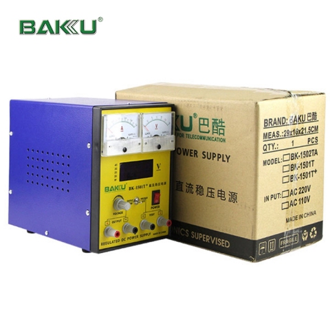 Блок питания Baku BK-1501T+ стрелочный 15V 1A Блок питания стрелочный