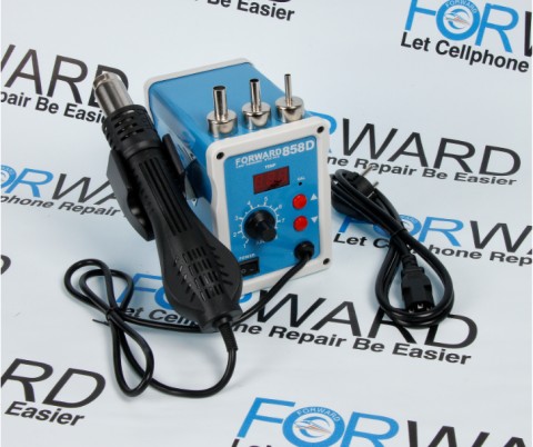 Паяльная станция FORWARD 858D цифровая индикация,фен в ручке в металлическом блоке с регулировками (Rotating wind) FW-858D