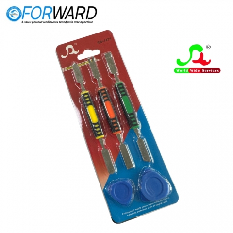 Лопатки металеві SW-1475 Power 5 in 1 Solder Asist Tools Set / Набір інструментів Power SW-1475 (3 фігурних, двосторонніх ножів) Лопатки металлические SW-1475 Power 5 in 1 Solder Asist Tools Set