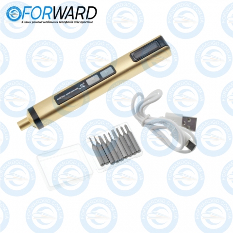 Електровикрутка SW-8A тех-пак з дисплеєм і реверсом, 8 біт, usb type C