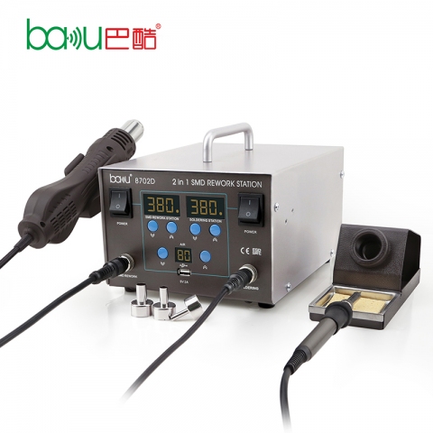 Паяльная станция Baku Ba-8702D фен паяльник с USB выходом 5V 2A.