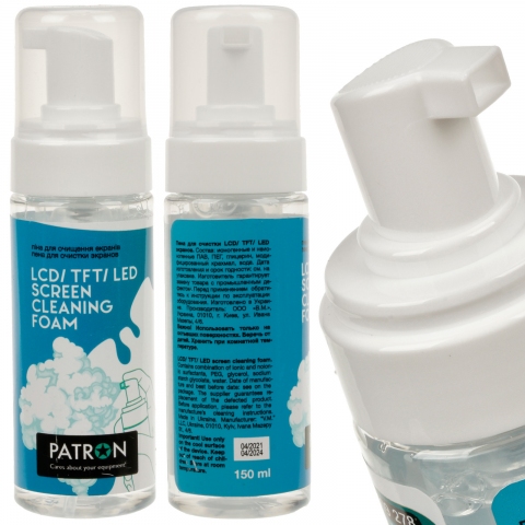 Очищувач екранів Patron (F3-029) піна, 150 мл. Пена для чистки дисплея Cleaning Foam 150ml