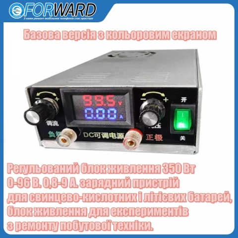 Блок живлення DCPJ 350 Вт. 0-95 V. 0,8-9 А. Базова версія.