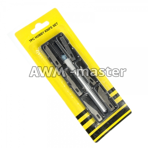 Нож с насадками (скальпель) 7PC Hobby Knife Set