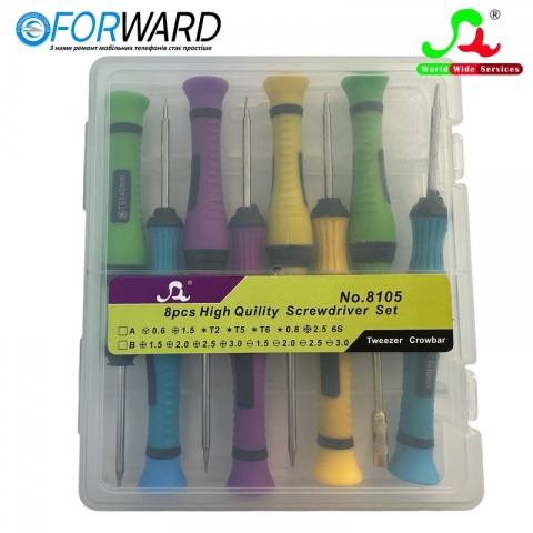 Набір викруток №.8105a Crowbar screwdriver, 8 викруток.