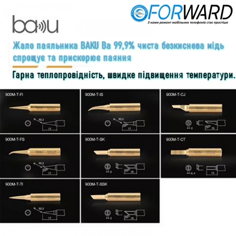 Жало паяльника BAKU Ba900M-T-CJ плоское