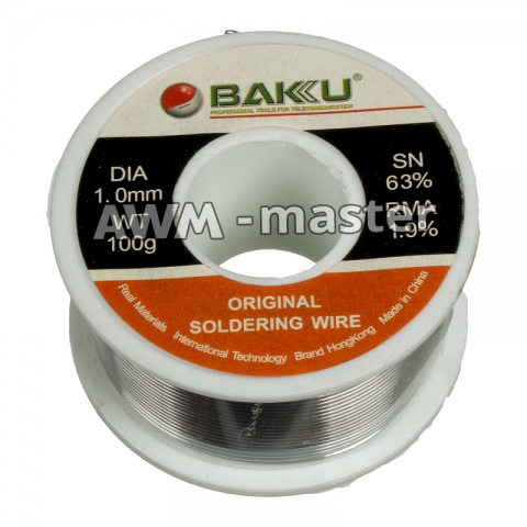 Припій BAKU BK-1.0, Sn 63%, RMA 1.9% 100 g