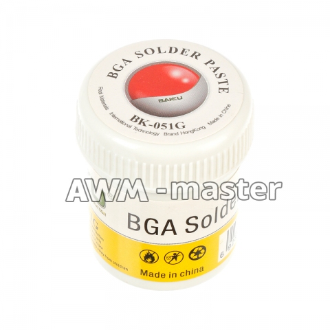 Паста BGA Baku BK-051G низькотемпературна, 50 g у банці