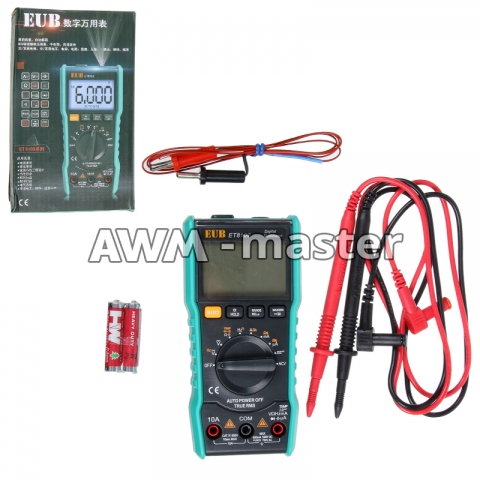 Мультиметр EUB ET 8102 - питание 2 батарейки AAA Мультиметр EUB ET 8102 - питание 2 батарейки AAA