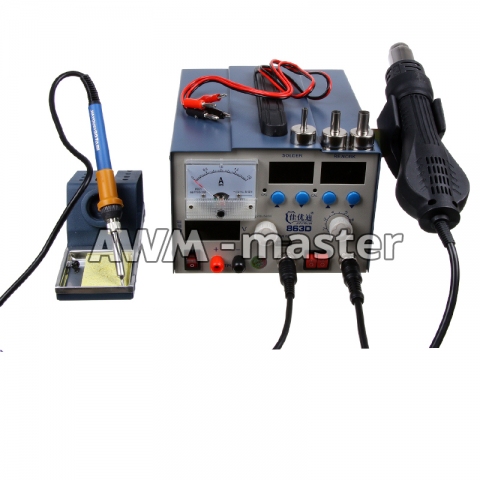 Паяльная станция JUD 863D с блоком питания 30V 2A