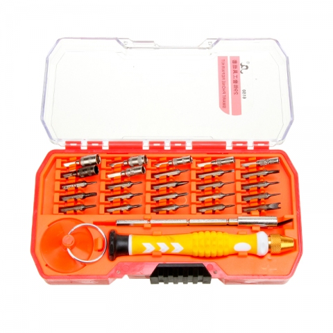 Набір інструментів №6150 JUD 29 in 1 Tools. Набір інструментів №6150, 29 in 1 ручка з насадками, присоска + пінцет.