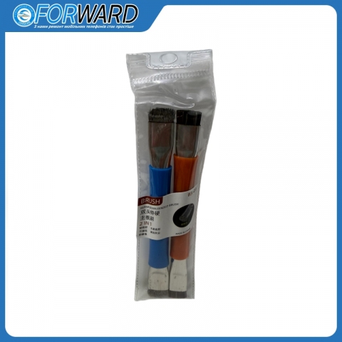 Пензлики BS-01 комплект 2 шт. двох сторонні для чищення контактів. 2 size brush set