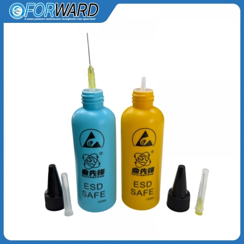 Ємність для рідини Color ESD bottle пластикова з голкою 100 мл.