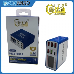 Зарядний пристрій JUD-969 на 6 USB портів з LСD екраном